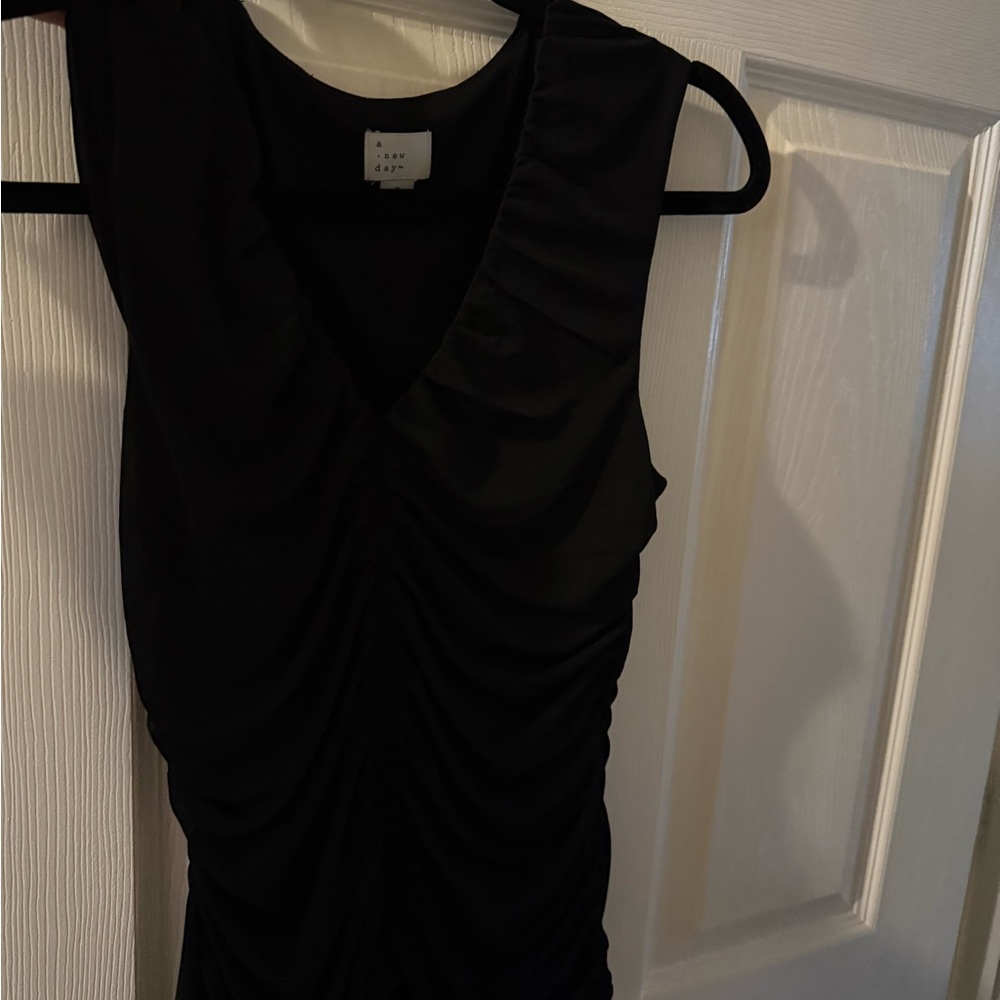 a new day Black Ruched Sleeveless shirt
